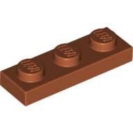 LEGO Dark Orange Plate 1 x 3 3623 - 6186007