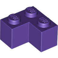 LEGO Dark Purple Brick 2 x 2 Corner 2357 - 6176193