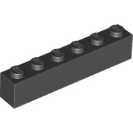 LEGO Black Brick 1 x 6 3009 - 300926