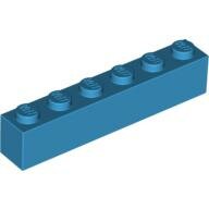 LEGO Dark Azure Brick 1 x 6 3009 - 4641356