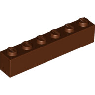 LEGO Reddish Brown Brick 1 x 6 3009 - 4211193