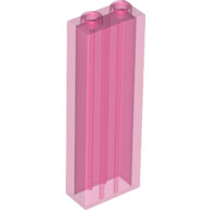 LEGO Trans-Dark Pink Brick 1 x 2 x 5 without Side Supports 46212 - 6250124
