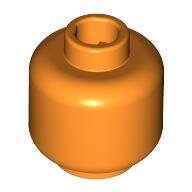 LEGO Orange Minifigure, Head (Plain) - Hollow Stud 3626c - 4511896