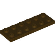 LEGO Dark Brown Plate 2 x 6 3795 - 4518687