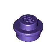 LEGO Dark Purple Plate, Round 1 x 1 Straight Side 4073 - 4566522