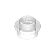 LEGO Trans-Clear Plate, Round 1 x 1 Straight Side 4073 - 3005740