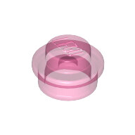 LEGO Trans-Dark Pink Plate, Round 1 x 1 Straight Side 4073 - 4599535