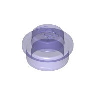 LEGO Trans-Purple Plate, Round 1 x 1 Straight Side 4073 - 6136405