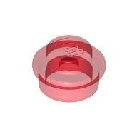 LEGO Trans-Red Plate, Round 1 x 1 Straight Side 4073 - 3005741
