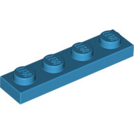 LEGO Dark Azure Plate 1 x 4 3710 - 6133728