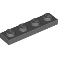 LEGO Dark Bluish Gray Plate 1 x 4 3710 - 4211001