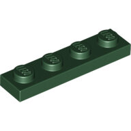 LEGO Dark Green Plate 1 x 4 3710 - 6020923