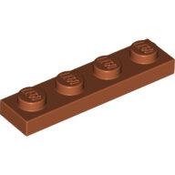 LEGO Dark Orange Plate 1 x 4 3710 - 6074892