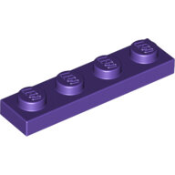 LEGO Dark Purple Plate 1 x 4 3710 - 6167464