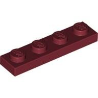 LEGO Dark Red Plate 1 x 4 3710 - 4539061