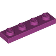 LEGO Magenta Plate 1 x 4 3710 - 6037652