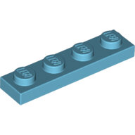 LEGO Medium Azure Plate 1 x 4 3710 - 6070757