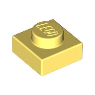 LEGO Bright Light Yellow Plate 1 x 1 3024 - 6058014