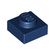 LEGO Dark Blue Plate 1 x 1 3024 - 4184108