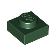 LEGO Dark Green Plate 1 x 1 3024 - 6055169