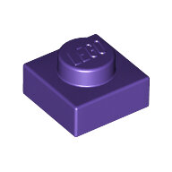 LEGO Dark Purple Plate 1 x 1 3024 - 6231376
