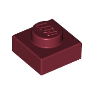 LEGO Dark Red Plate 1 x 1 3024 - 4539114