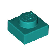 LEGO Dark Turquoise Plate 1 x 1 3024 - 6213778