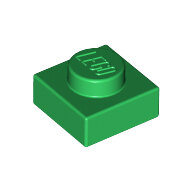 LEGO Green Plate 1 x 1 3024 - 302428