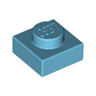 LEGO Medium Azure Plate 1 x 1 3024 - 6097493