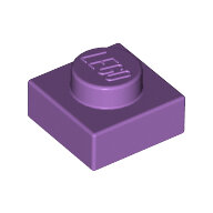 LEGO Medium Lavender Plate 1 x 1 3024 - 4619521
