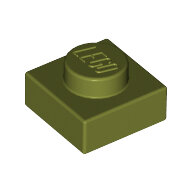 LEGO Olive Green Plate 1 x 1 3024 - 6058245