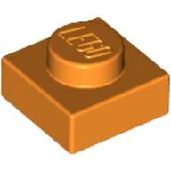 LEGO Orange Plate 1 x 1 3024 - 4524929