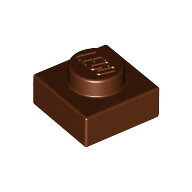 LEGO Reddish Brown Plate 1 x 1 3024 - 4221744