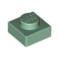 LEGO Sand Green Plate 1 x 1 3024 - 6099189