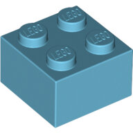 LEGO Medium Azure Brick 2 x 2 3003 - 4653970