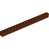 LEGO Reddish Brown Brick 1 x 16 2465 - 6258989