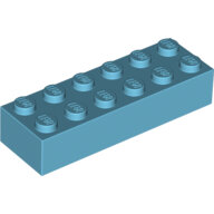 LEGO Medium Azure Brick 2 x 6 2456 - 6022000