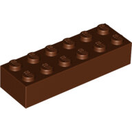 LEGO Reddish Brown Brick 2 x 6 2456 - 4216615