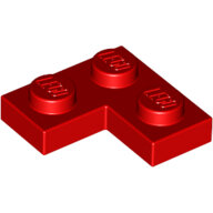 LEGO Red Plate 2 x 2 Corner 2420 - 242021