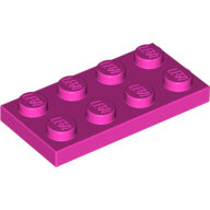 LEGO Dark Pink Plate 2 x 4 3020 - 6056263