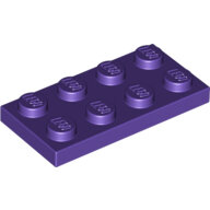 LEGO Dark Purple Plate 2 x 4 3020 - 6030277