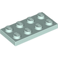 LEGO Light Aqua Plate 2 x 4 3020 - 6138662