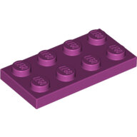 LEGO Magenta Plate 2 x 4 3020 - 6037658