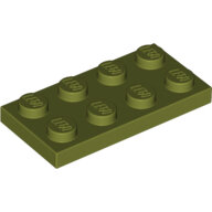 LEGO Olive Green Plate 2 x 4 3020 - 6020144