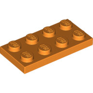LEGO Orange Plate 2 x 4 3020 - 4158355