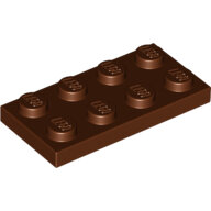 LEGO Reddish Brown Plate 2 x 4 3020 - 4211186