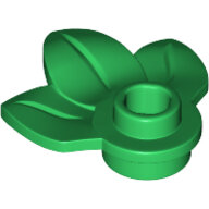 LEGO Green Plant Plate, Round 1 x 1 with 3 Leaves 32607 - 6229130
