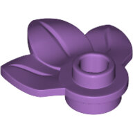 LEGO Medium Lavender Plant Plate, Round 1 x 1 with 3 Leaves 32607 - 6210460