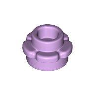 LEGO Lavender Plate, Round 1 x 1 with Flower Edge (5 Petals) 24866 - 6214235