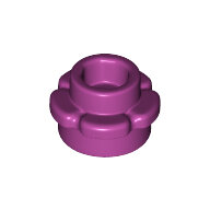 LEGO Magenta Plate, Round 1 x 1 with Flower Edge (5 Petals) 24866 - 6209682